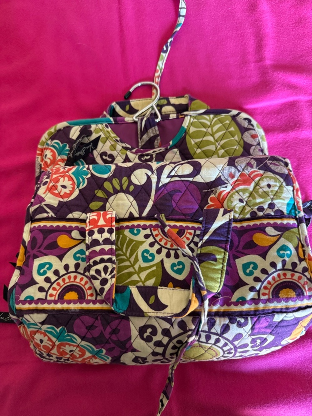 Vera Bradley Purple Multi Quilted Hanging Organizer - Picture 5 of 6